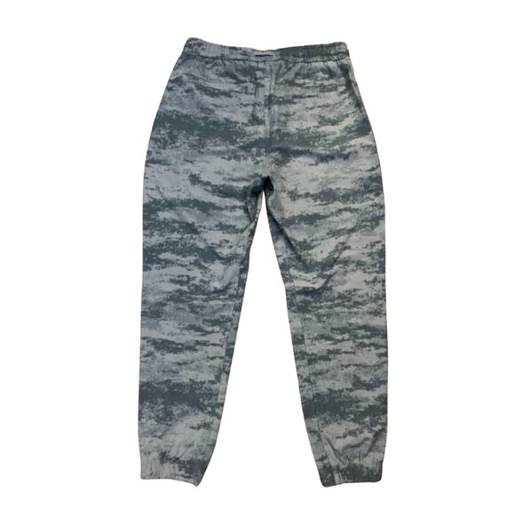 Athleta Farallon Jogger Fog Camo Coast Gray Drawstring Pants Small Blue Green - Picture 8 of 14
